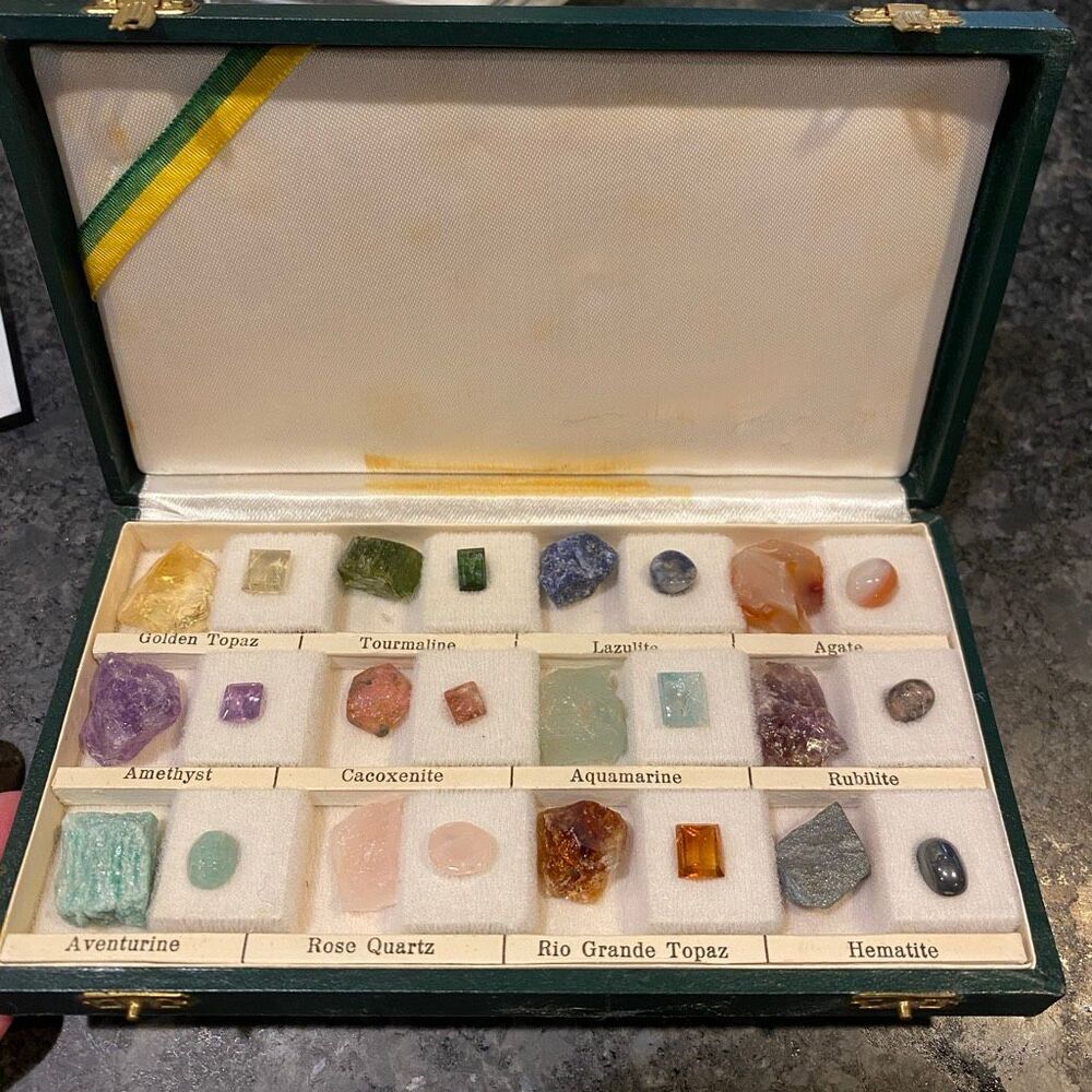 H. Stern "Precious Stones of Brazil" Collection Box Natural and Cut 12